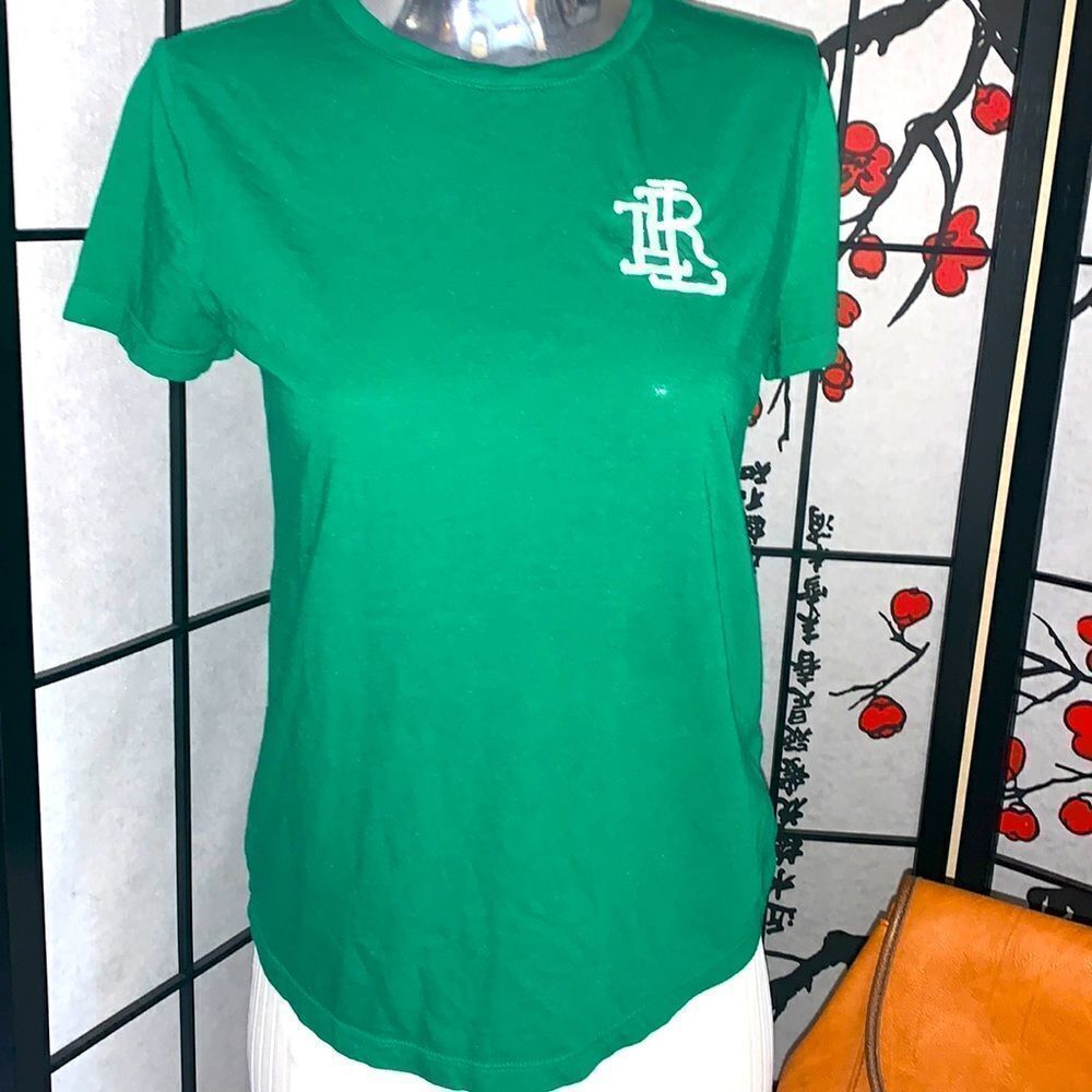 Embroidered monogram Green Lauren Ralph Lauren tee shirt size Small